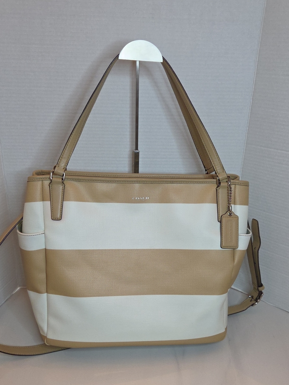 Coach Striped Shoulder  Diaper Bag - Style 30343